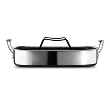 HexClad Hybrid Nonstick Roasting Pan with Rack, Dishwasher-Friendly and Oven-Safe Up to 900°F, Compatible with All Cooktops