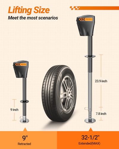 SEALIGHT 7500LB Electric Trailer Jack, Heavy Duty RV Electric Power Tongue Jack, 9.84"-33.85" Electric Tongue Jack Waterproof for A-Frame Trailer,Utility Trailer,RV,12V DC and LED Light