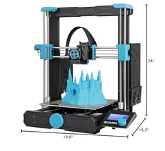 Sovol SV06 3D Printer Open Source with All Metal Hotend Planetary Dual Gear Direct Drive Extruder 25-Point Auto Leveling PEI Build Plate 32 Bit Silent Board Printing Size 8.66x8.66x9.84 inch