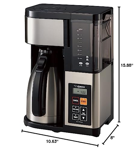 Zojirushi EC-YTC100XB 10-Cup Coffee Maker (Stainless Steel/Black)