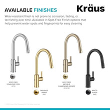 KRAUS Oletto Touchless Sensor Pull-Down Single Handle Kitchen Faucet in Brushed Brass, KSF-2830BB