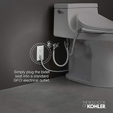 KOHLER 8298-0 PureWash E590 Elongated Bidet Toilet Seat, Heated Bidet, Bidets for Existing Toilets, Nightlight, Self-Cleaning Nozzle, White