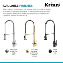 KRAUS Britt Touchless Sensor Commercial Single Handle Pull Down Kitchen Faucet in Spot Free Stainless Steel, KSF-1691SFS