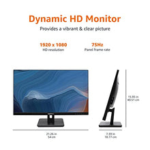 Amazon Basics 24-inch IPS Monitor 75 Hz Powered with AOC Technology FHD 1080P HDMI, Display Port and VGA Input VESA Compatible Built-in Speakers for Office and Home, Black