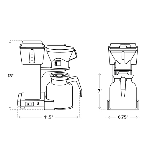 Technivorm Moccamaster 79212 KBTS Coffee Brewer, 32 oz, Polished Silver