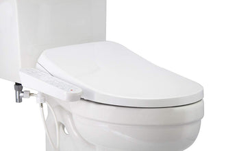 ALPHA BIDET GX Wave Bidet Toilet Seat in Round White | Strong Spray | Stainless Steel Nozzle | 3 Wash Functions | LED Nightlight | Warm Air Dryer | Oscillation and Pulse