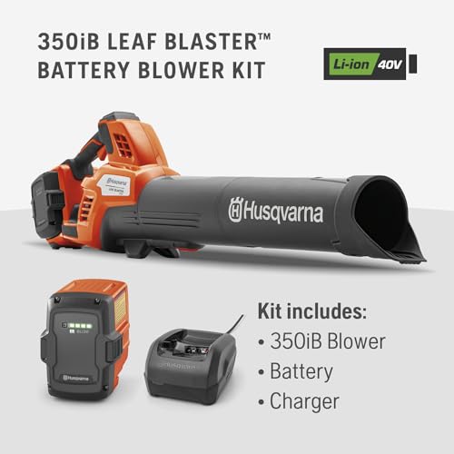 Husqvarna 970569904 350iB 40V LeafBlaster Brushless Lithium-Ion Cordless Leaf Blower Kit