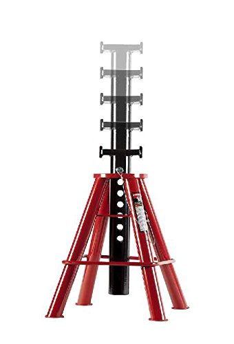 Sunex 1310 10-Ton Medium Height Pin Type Jack Stands, Pair, Red