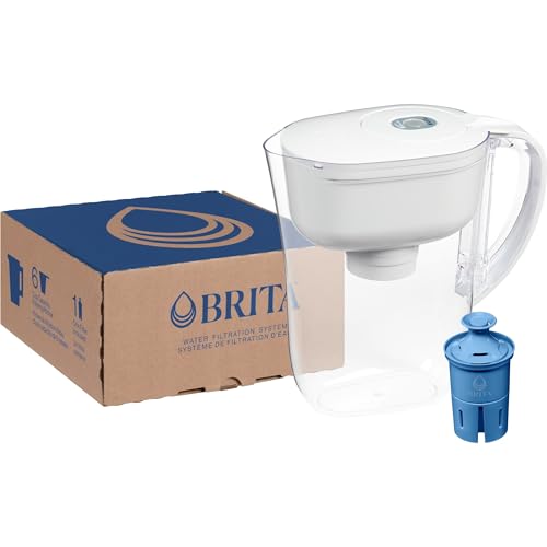 Brita Metro Elite Water Filter Pitcher, Removes 99% of Lead, Includes 1 Filter, 6-Cup, White