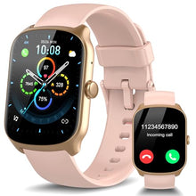 Smart Watch for Men Women, 1.95'' HD Curved Screen Smartwatch(Answer/Make Call), Fitness Tracker with 110+ Sport Modes, IP68 Waterproof Fitness Watch with Heart Rate/Sleep Monitor/Pedometer, Pink