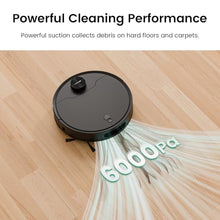 TUVACS Automatic Vacuum Robot, 180 Mins Runtime, 6000pa Powerful Suction, Self-Charging, App/WiFi, Robot Vacuum and Mop 2 in 1 with 270ml Watertank and 500ml Dustbin, for Hard Floor, Pet Hair, Carpet