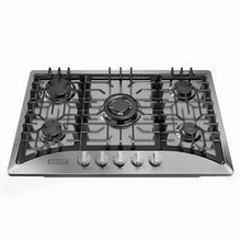 Empava 30 Inch Gas Cooktop with 5 World Class Made in Italy SABAF Burners, LPG/NG Convertible, Ideal RV Top Stoves for Kitchen, Stainless Steel