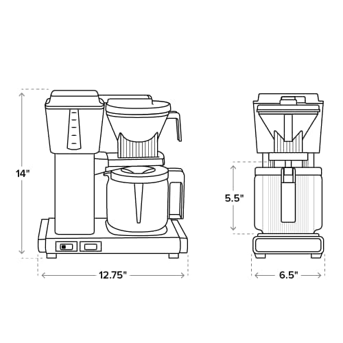 Technivorm Moccamaster 53923 KBGV Select 10-Cup Coffee Maker, Juniper, 40 ounce, 10-Cup, 1.25L