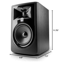 JBL Professional 305P MkII 5-Inch 2-Way Powered, Active Monitor Speakers for Near Field Music Production, Studio Monitor, Desktop Computer, Hi-Fi Audio. Sold as Pair, Black