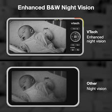 VTech Smart WiFi Baby Monitor, 2K Camera, 5.5-inch HD IPS Screen, Crystal Clear Infrared Night Vision, Pan-Tilt, 24x Zoom, 2-Way Talk, Multi-color Night Light, Soothing Sounds, Free App: Smart HD Plus