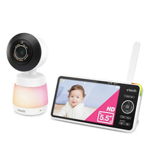 VTech Smart WiFi Baby Monitor, 2K Camera, 5.5-inch HD IPS Screen, Crystal Clear Infrared Night Vision, Pan-Tilt, 24x Zoom, 2-Way Talk, Multi-color Night Light, Soothing Sounds, Free App: Smart HD Plus