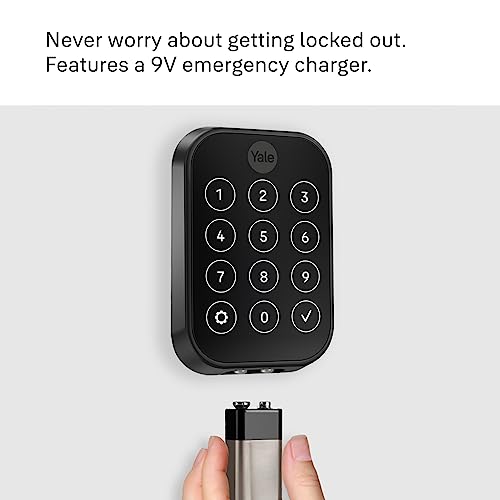 Yale Assure Lock 2 Plus Apple Home Keys (Tap to Open) Deadbolt, Satin Nickel Smart Keyless Entry Door Lock with Wi-Fi Connected Keypad for Code Entry and Remote Access, YRD450-N-WF1-619