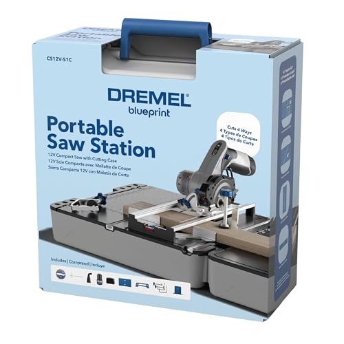 Dremel Blueprint Portable Saw Station with 12V Compact Circular Saw and Multi-Purpose Cutting Case (CS12V-S1C)