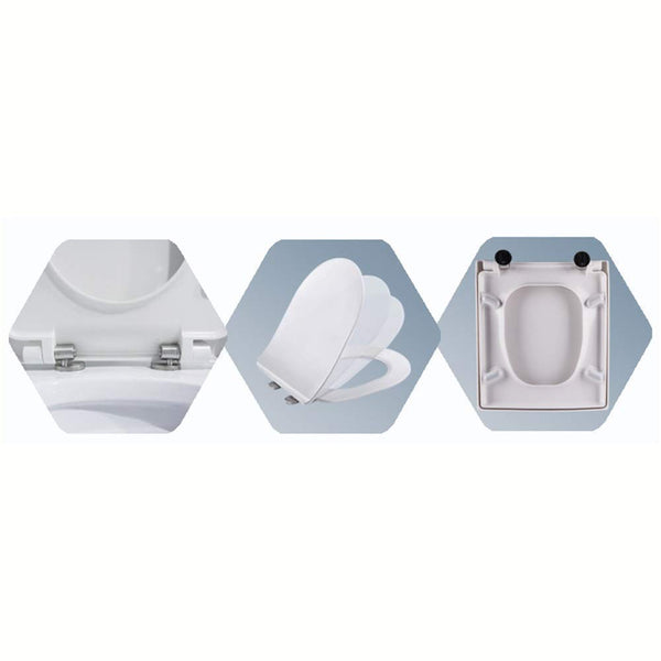 White Deluxe Head Release Soft Closed | Square Edge | White Toilet Cover of Top Repair