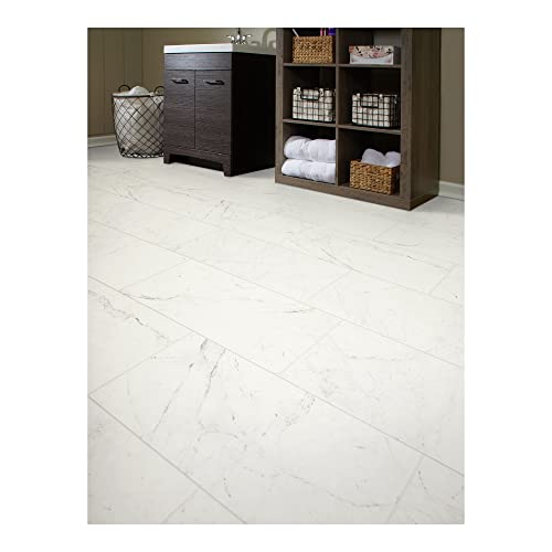 Mohawk Elite Sheet Vinyl Flooring in Calla Lily Marble | 8'6"W x 20'L Roll | Easy DIY Friendly Installation | Durable/Waterproof/Dent Resistant | (170 SQFT)