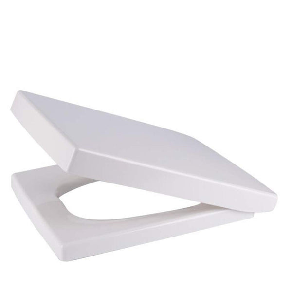 White Deluxe Head Release Soft Closed | Square Edge | White Toilet Cover of Top Repair