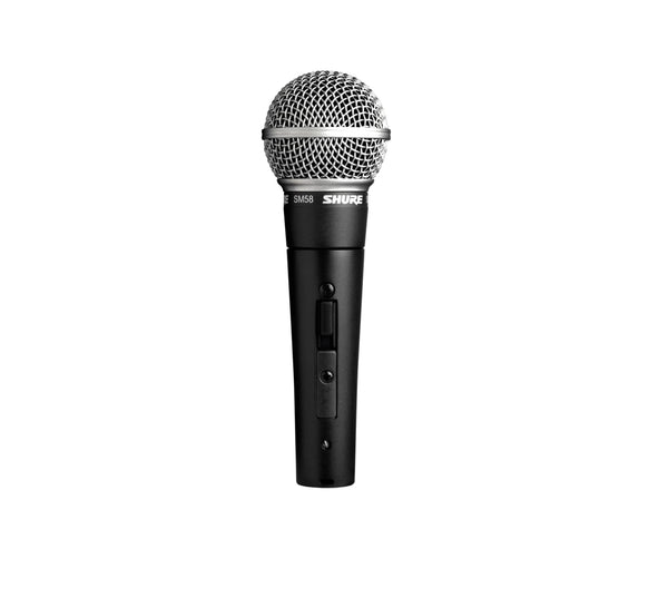 Shure SM58 Pro XLR Dynamic Microphone with On/Off Switch - Professional Studio & Live Performance Cardioid Mic for Vocals, Podcasting, and Recording (SM58S)