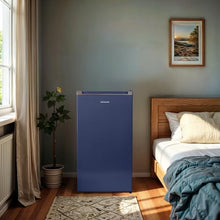 Frigidaire Mini Refrigerator, Compact Freezer Compartment, Adjustable Thermostat Control, Reversible Door, Contemporary Series, 3.2 cu ft, Blue