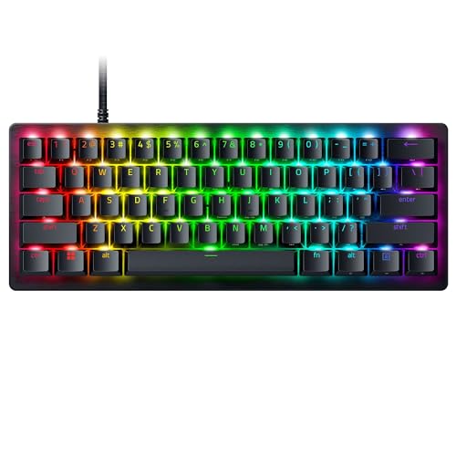 Razer Huntsman V3 Pro Mini 60% Esports Gaming Keyboard: Analog Optical Switches - Razer Snap Tap - Rapid Trigger - Adjustable Actuation - Dual-Purpose Mod Keys - Doubleshot PBT Keycaps - Black