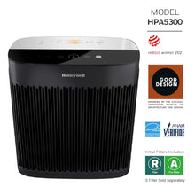 Honeywell InSight Series HEPA Air Purifier for Home, Extra-Large Rooms, includes Air Quality Monitor, Reduces Allergens, Smoke, Wildfire Smoke, Dust, Pollen, Pet Dander and More, Black, HPA5300B