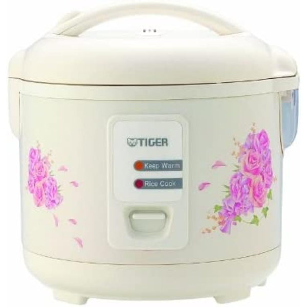 Tiger JAZ-A18U-FH 10-Cup (Uncooked) Rice Cooker and Warmer with Steam Basket, Floral White