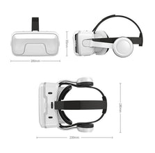 XARONF VR Headset Compatible with 4.7-7.0 inch iOS and Android, Virtual Reality Headset with Headphones 3D VR Glasses Goggles for IMAX Movies & Cardboard Games, Soft & Comfortable, White