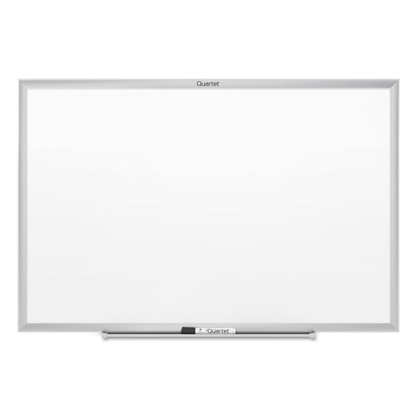 Quartet Whiteboard, Dry Erase Board, Magnetic, 8' x 4', Nano-Clean Surface Resists Ink Stains, Accessory Tray and 1 Dry Erase Marker, Silver Aluminum Frame (SM538)