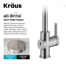 KRAUS Britt Touchless Sensor Commercial Single Handle Pull Down Kitchen Faucet in Spot Free Stainless Steel, KSF-1691SFS