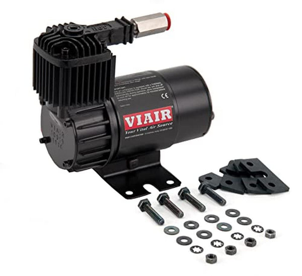 Viair 10019: 100C Stealth Black Compressor Kit W/Omega Mounting Bracket (12V, 15% Duty, Sealed)