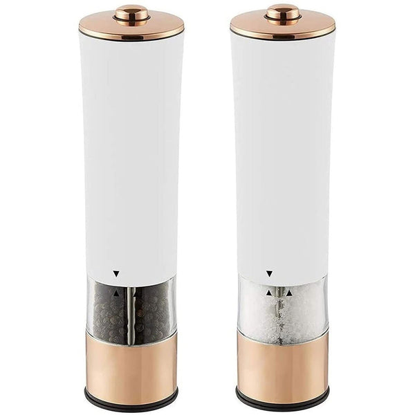 XIXIDIAN Automatic Salt Pepper Grinder Electric Spice Mill Grinder Seasoning Adjustable Coarseness Kitchen Tools Grinding for Cooking (Color : White)