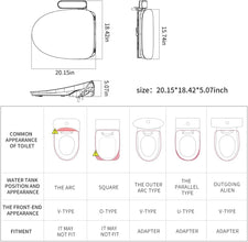 Bejoan Z1 Bidet Toilet Seat, Bidet Attachment for Toilet Warm Water, Elongated Heated Toilet Seat with Quite Close, Electric Smart Bidet with Air Dryer, Customizable Washing Modes for Ultimate Comfort