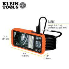 Klein Tools ET19 Wi-Fi Pro Borescope, Inspection Camera, Dual-Lens, 9.8-Foot Armored Gooseneck, Waterproof, 6-LED Lights, for Android and iOS Device