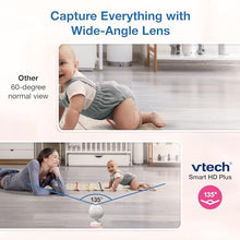 VTech Smart WiFi Baby Monitor, 2K Camera, 5.5-inch HD IPS Screen, Crystal Clear Infrared Night Vision, Pan-Tilt, 24x Zoom, 2-Way Talk, Multi-color Night Light, Soothing Sounds, Free App: Smart HD Plus