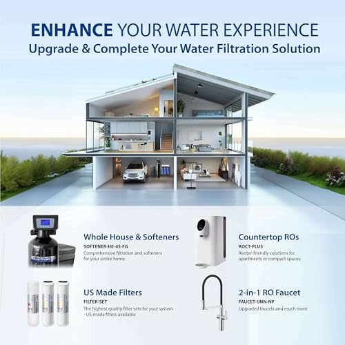 APEC Water Systems ROES-PH75 Essence Series Top Tier Alkaline Mineral pH+ 75 GPD 6-Stage Certified Ultra Safe Reverse Osmosis Drinking Water Filter System