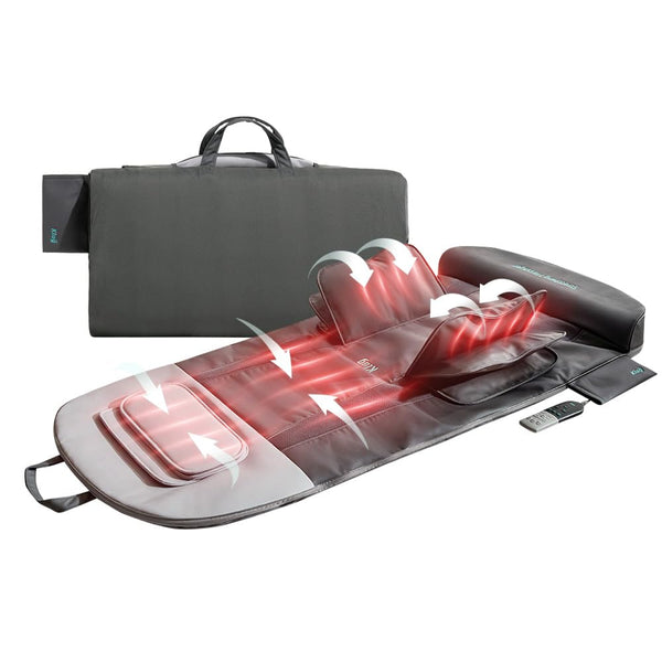 Klug Stretching Massager Ultra, Effortless auto-Stretching Mat, Ease Back & Neck Pain with 3 Intensity Levels 7 Exceptional Programs, 2 Levels of Heat Function, Foldable & Portable Design