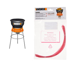 WORX WG430 13 Amp Foldable Bladeless Electric Leaf Mulcher w/Flex-A-Line 24-Pack 13