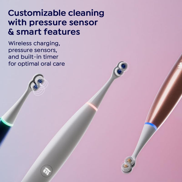 SuperMouth ULTIM8 SmartBrush™ System – Electric Toothbrush with Patented SuperBristles®, Sanitizing SmartHub®, Dual Sonic Modes, and Pressure Sensor – Blue