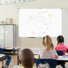 VIZ-PRO Large Dry Erase White Board/Magnetic Foldable Whiteboard, 72 X 48 Inches, Silver Aluminium Frame