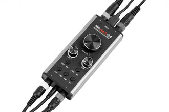 KNA PAS-24 Portable Audio Interface – 24-Bit/192kHz USB Sound Card for Home Recording Musicians and Creators, XLR & 1/4