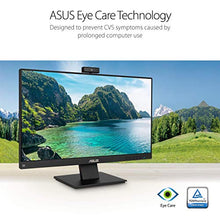 ASUS BE24EQK 23.8” Business Monitor with 1080P Full HD IPS, Eye Care, DisplayPort HDMI, Frameless, Built-in Adjustable 2MP Webcam, Mic Array, Stereo speaker, Video Conference,BLACK