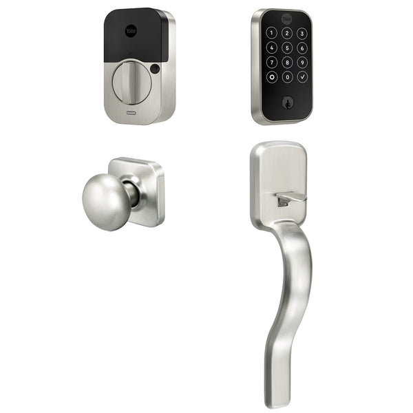 Yale Assure Lock 2 Touchscreen with Wi-Fi and Ridgefield Handle in Satin Nickel