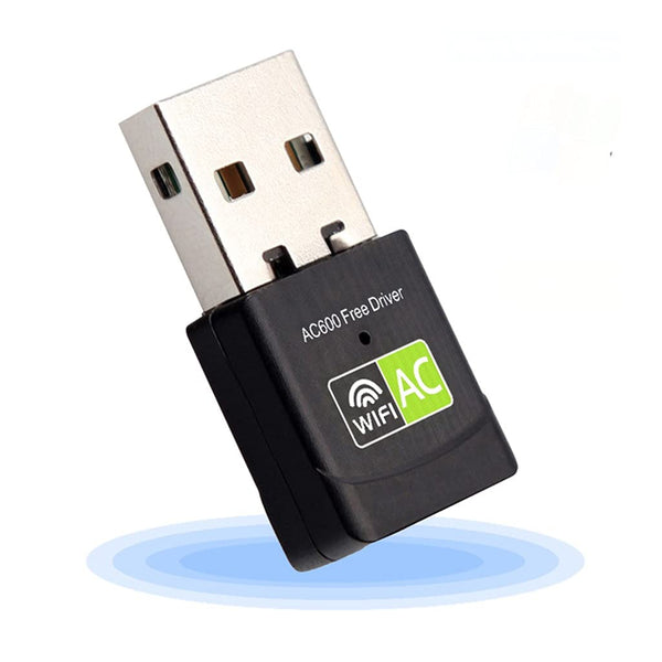 WEIWO Adapter Ethernet Dongle 600Mbps 5Ghz LAN Adapter PC Antena Receiver AC Network Card(D)