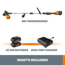 Worx String Trimmer Cordless, Edger 40V Power Share Weed Trimmer 13