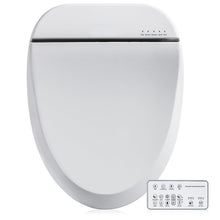 ZMJH Bidet Toilet Seat, Electric Smart Heated Seat with Slow Closes, Vortex Wash, Warm Dryer, Rear and Front Wash, Warm Water, Remote Control, and Night Light, White, A102S-W (Elongated)