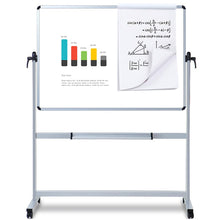 VIZ-PRO Double-Sided Magnetic Mobile Whiteboard,72 x 40 Inches Aluminium Frame and Stand